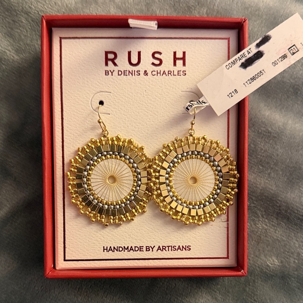 RUSH by Denis & Charles Gold and Silver Earrings